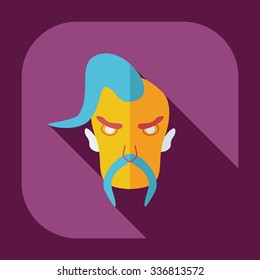 Flat modern design with shadow icons Kozak