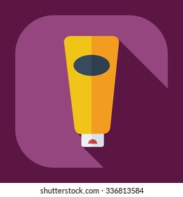 Flat modern design with shadow icons hand cream