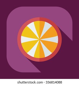 Flat modern design with shadow icons orange
