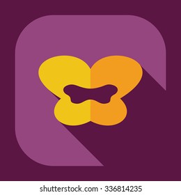 Flat modern design with shadow icons lips