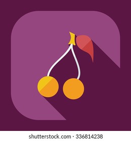 Flat modern design with shadow icons cherry
