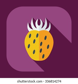 Flat modern design with shadow icons Strawberry