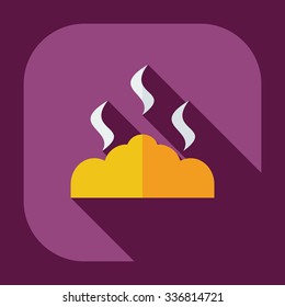 Flat modern design with shadow icons coals