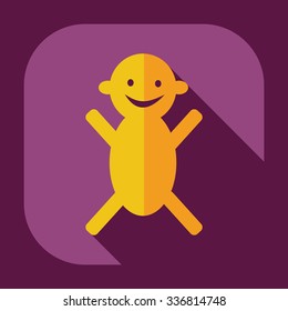 Flat modern design with shadow icons toys