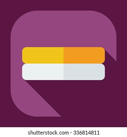 Flat modern design with shadow icons books
