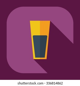 Flat modern design with shadow icons juice