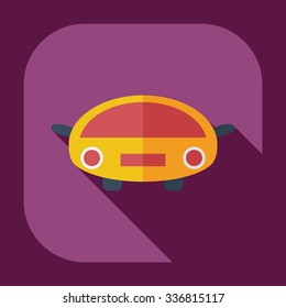 Flat modern design with shadow icons car