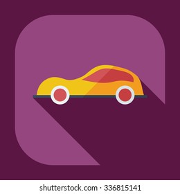 Flat modern design with shadow icons car