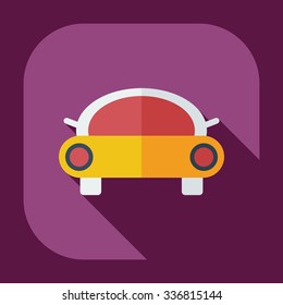 Flat modern design with shadow icons car