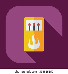 Flat modern design with shadow icons matches