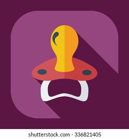 Flat modern design with shadow icons soother