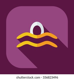 Flat modern design with shadow icons scales