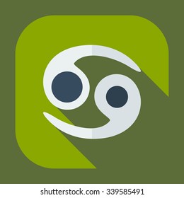 Flat modern design with shadow icons cancer 