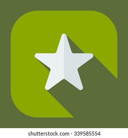 Flat modern design with shadow icons star