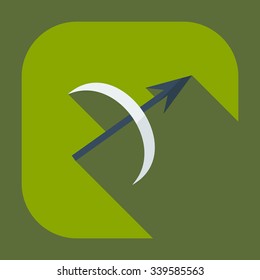 Flat modern design with shadow icons Sagittarius
