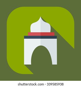 Flat modern design with shadow icons mosque