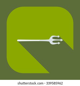 Flat modern design with shadow icons trident