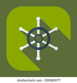 Flat modern design with shadow icons wheel