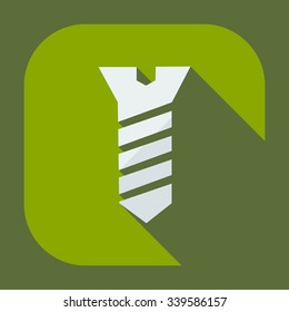 Flat modern design with shadow icons screw