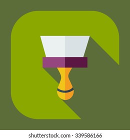 Flat modern design with shadow icons construction trowel