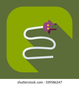 Flat modern design with shadow icons plug