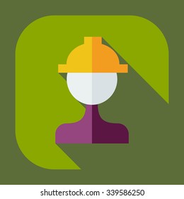 Flat modern design with shadow icons builder