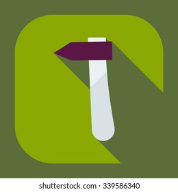 Flat modern design with shadow icons hammer