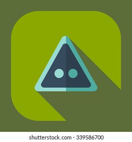 Flat modern design with shadow icons button