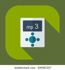 Flat modern design with shadow icons mp3
