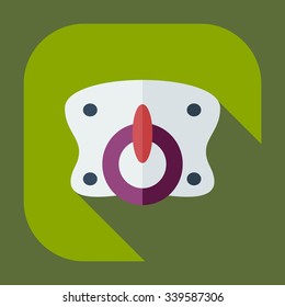 Flat modern design with shadow icons soother