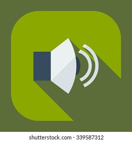 Flat modern design with shadow icons sound