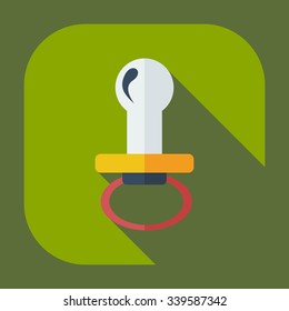 Flat modern design with shadow icons soother