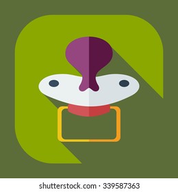 Flat modern design with shadow icons soother