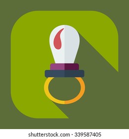 Flat modern design with shadow icons soother