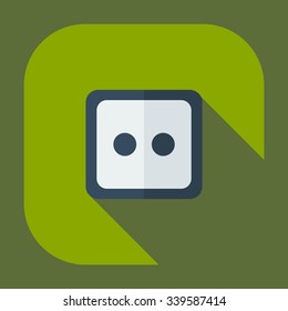 Flat modern design with shadow icons button