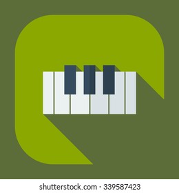 Flat modern design with shadow icons piano