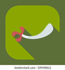 Flat modern design with shadow icons sword