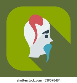 Flat modern design with shadow icons Kozak