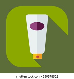Flat modern design with shadow icons hand cream