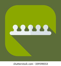 Flat modern design with shadow icons pedicure