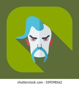 Flat modern design with shadow icons Kozak
