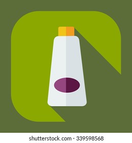 Flat modern design with shadow icons hand cream