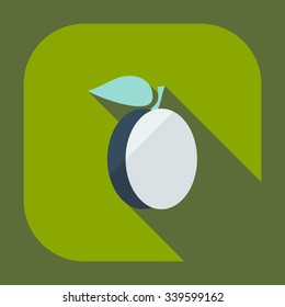Flat modern design with shadow icons peach