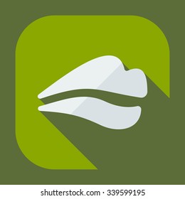 Flat modern design with shadow icons lips