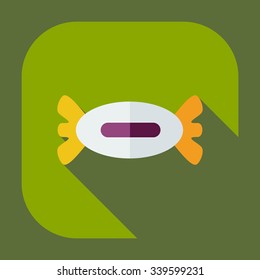 Flat modern design with shadow icons sweet