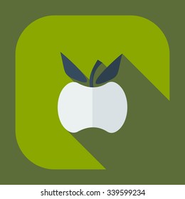Flat modern design with shadow icons apple