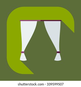 Flat modern design with shadow icons window