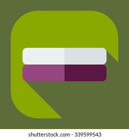 Flat modern design with shadow icons books