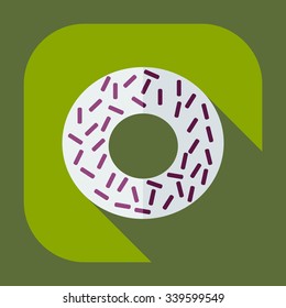 Flat modern design with shadow icons cake
