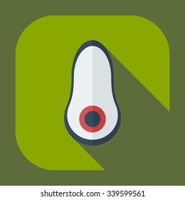 Flat modern design with shadow icons steak